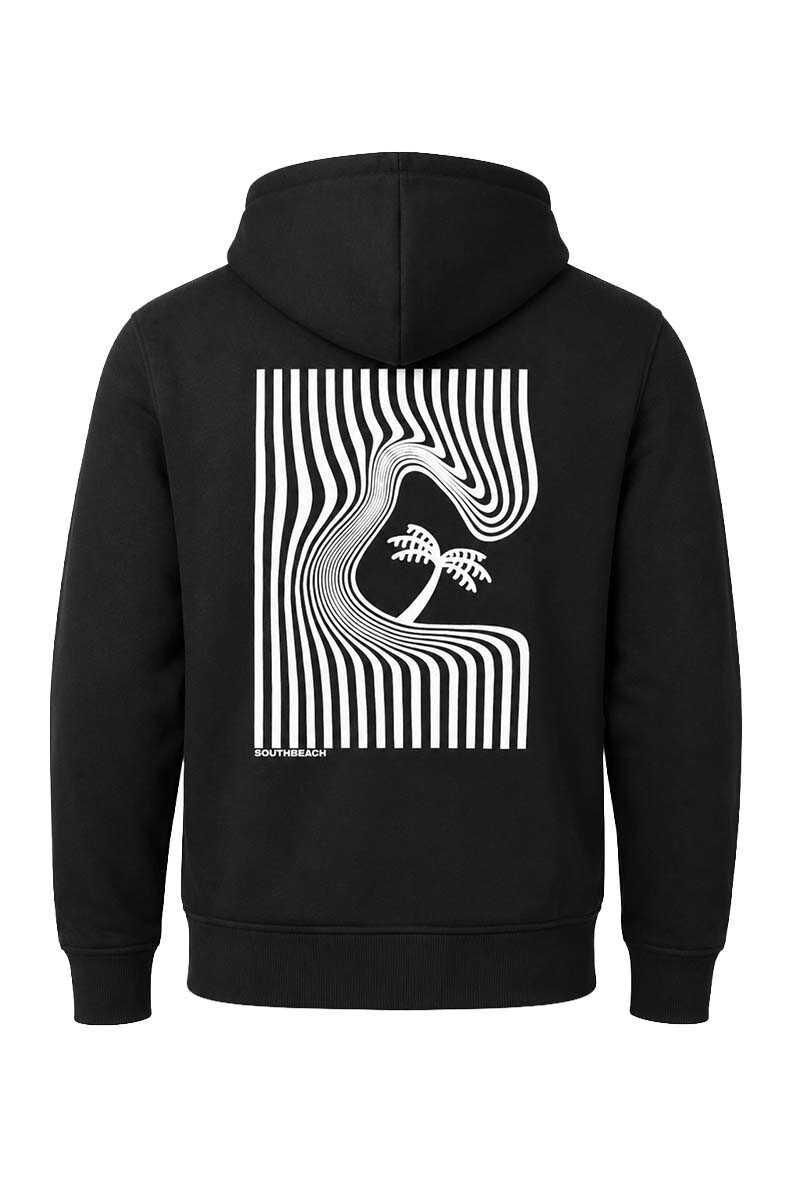CAMPERA SOUTHBEACH CON ESTAMPA 9090 Negro