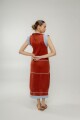 VESTIDO STRIPE Terracota Y