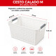 Cesto calado M 31 x 21,5 x 17,5 cm BLANCO