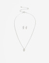 Bijouterie Set Exclusive Edition Set Aros Pasantes Y Cadena Plata 925 - Plateado Rodio