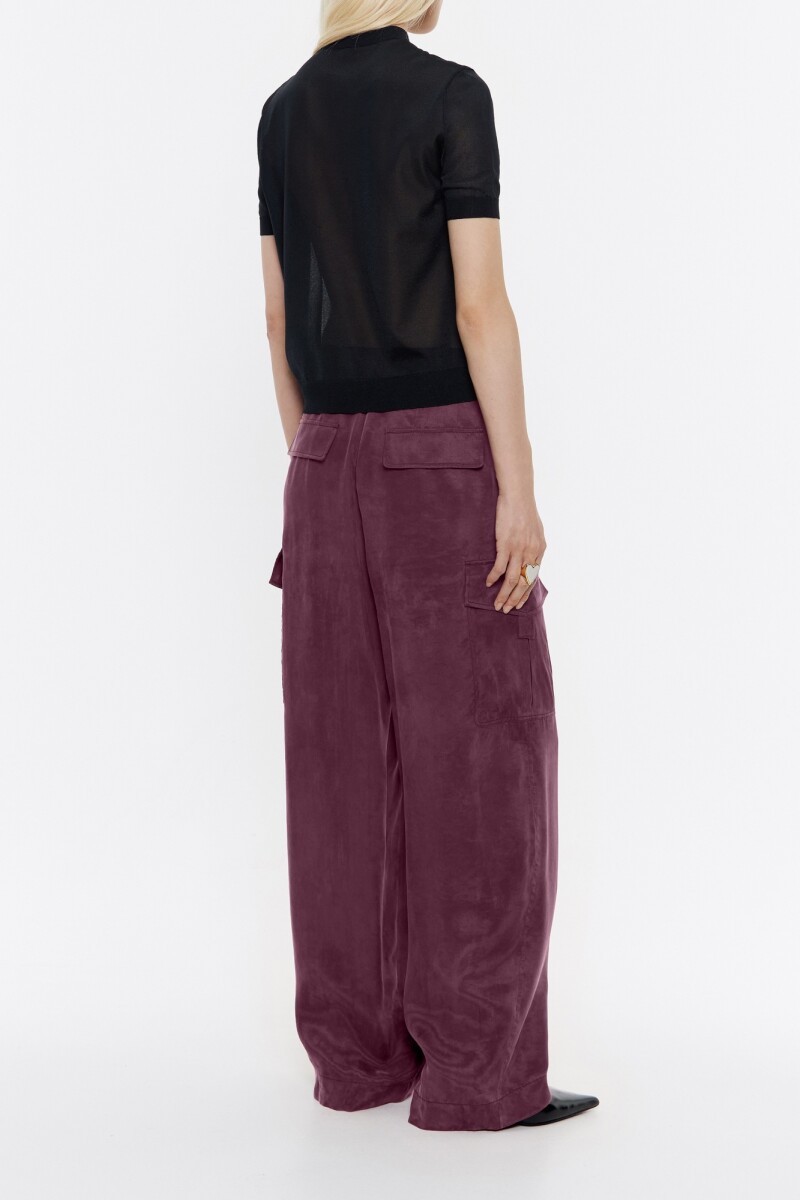 PANTALÓN FLUIDO CARGO Bordo