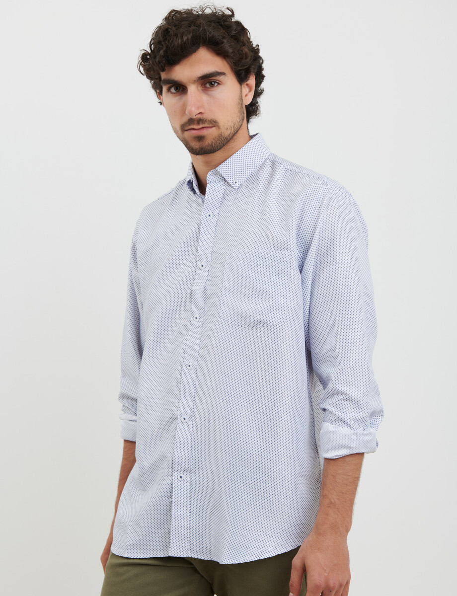 012545 CAMISAS HARRINGTON LABEL Blanco/azul Osc