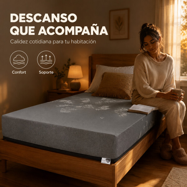 Colchón Kappesberg 1 Plaza Espuma Alta Densidad 19 Cm 120 Kg Gris 1