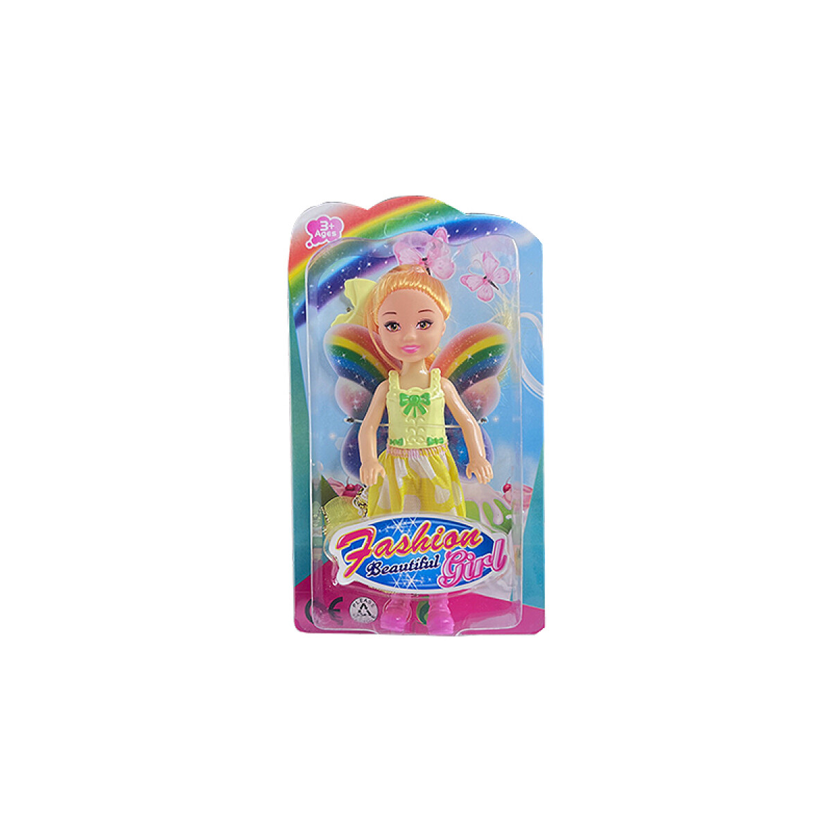Outlet Muñeca Hada colorida en blister 18*10.5*3.5cm - Outlet Muñeca Hada Colorida En Blister 18*10.5*3.5cm 
