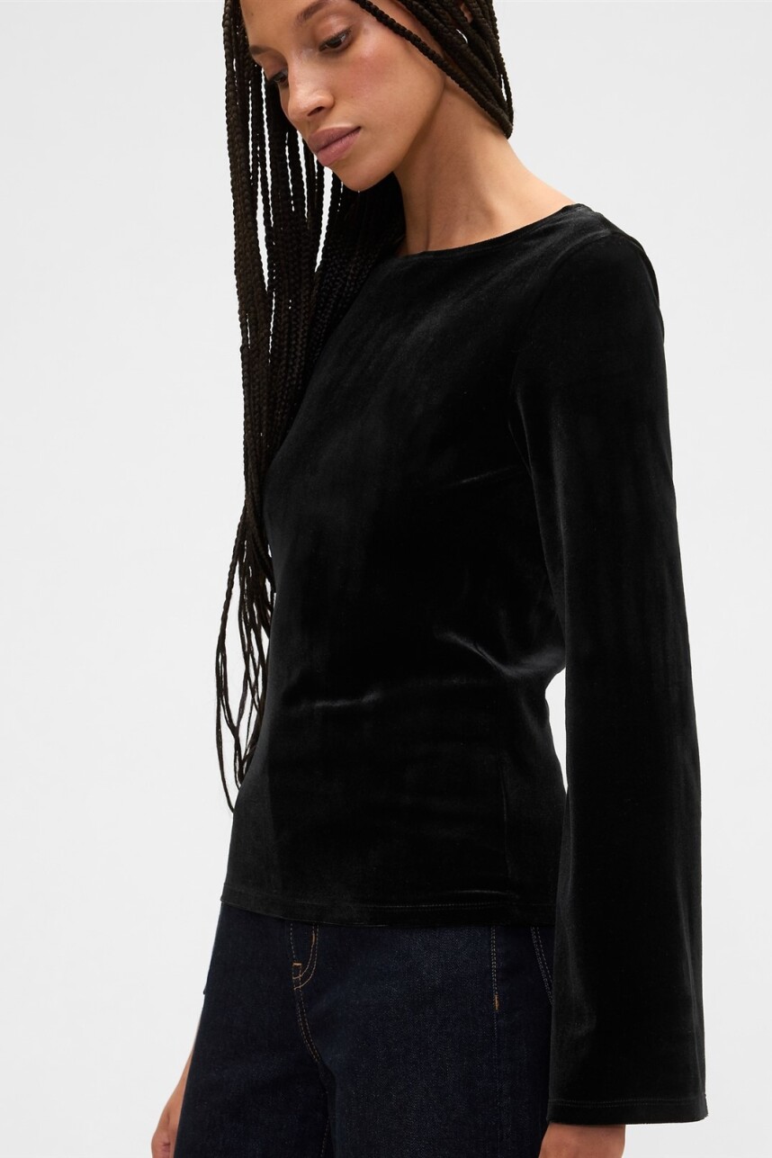 Remera Cuello Bote Mujer Black