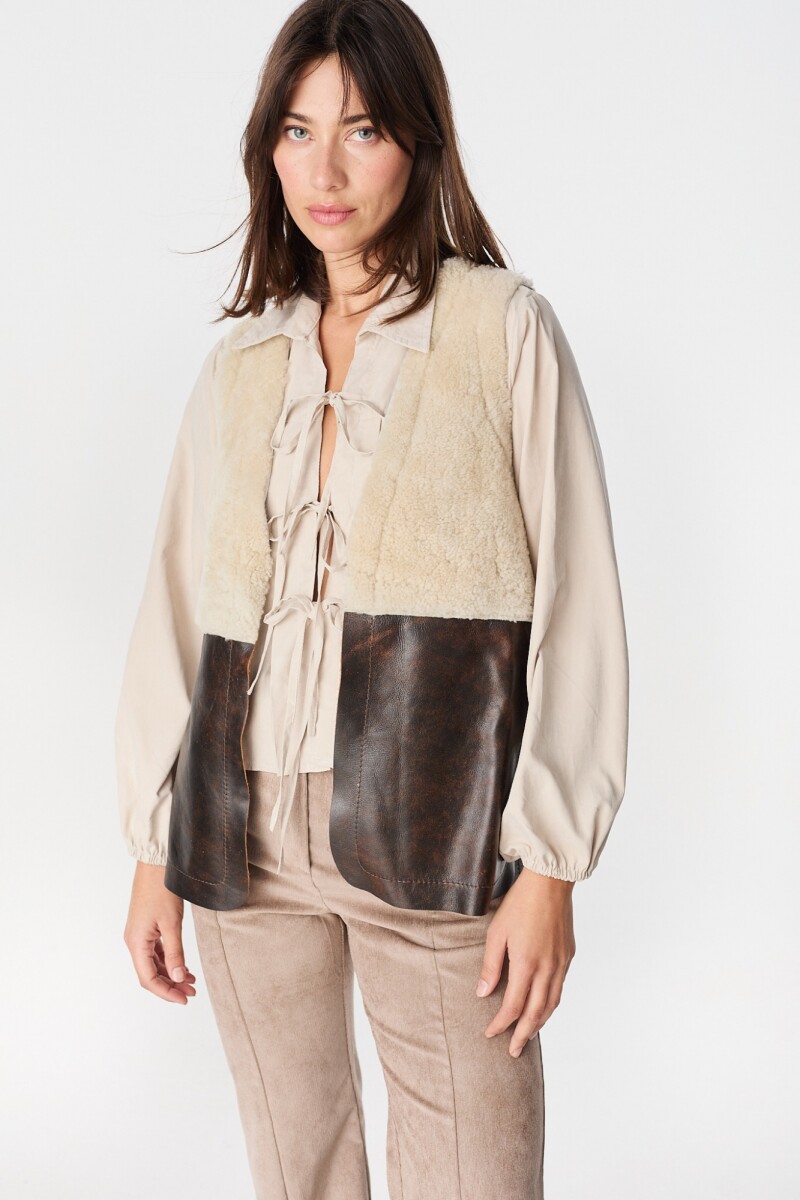 Chaleco Leather Bobby Crudo