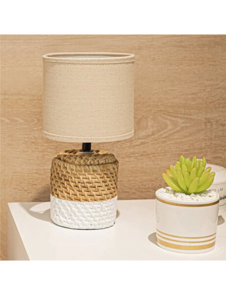 LAMPARA CEMENTO ENTRAMADO D15x27CM CAMEL/BLANCO LAMPARA CEMENTO ENTRAMADO D15x27CM CAMEL/BLANCO
