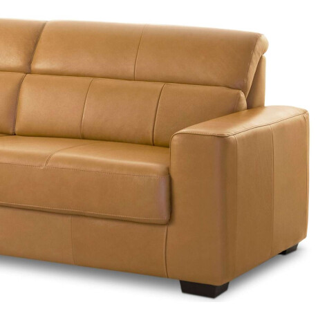 Sillon 100% Cuero 3 Cuerpos Sublime Camel