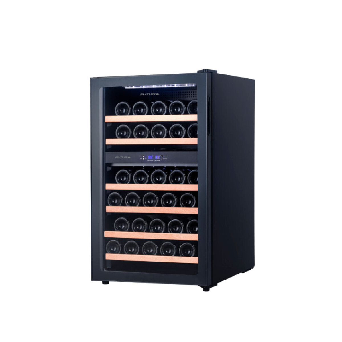 Enfriadora de vino Futura Plus FUT-EV32N vidrio negro 34 botellas - negro 