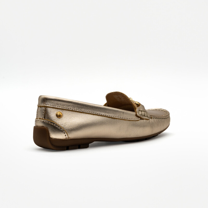 MOCASÍN CUERO METALIC OURO CRISTAL Metalic Ouro Cristal