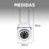 Cámara Seguridad WiFi 1080P Exterior Ip66 Inalambrica Noche Color Blanco