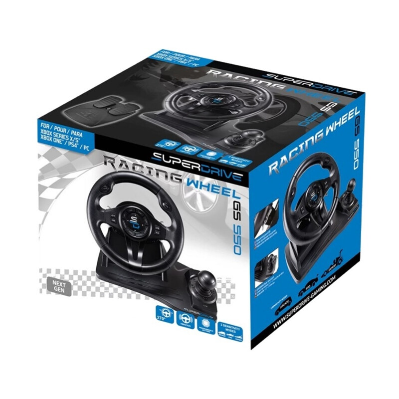 OUTLET-Volante Y Pedalera Superdrive GS550 para PS3 PS4 XBOX OUTLET-Volante Y Pedalera Superdrive GS550 para PS3 PS4 XBOX