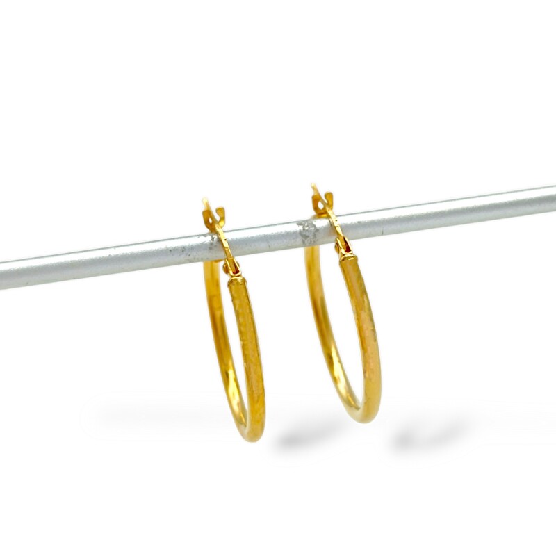Caravanas aros de oro finos- Oro bajo - Sin piedra- CA8038 sinpiedra