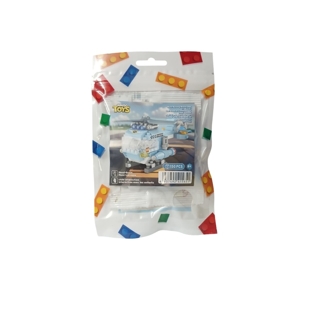 Bloques para armar vehículo - celeste 