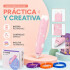 Lapicera 3D Infantil Recargable con Filamentos Rosa