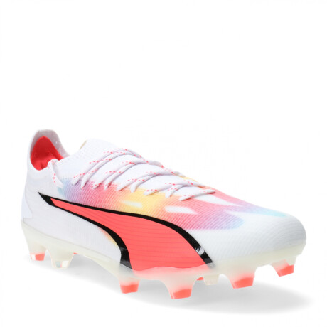 Championes de Hombre Puma Futbol 11 Ultra Ultimate Blanco - Negro - Roijo fuego