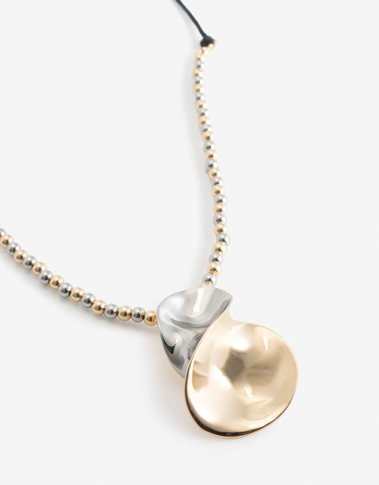 Collares Largos Metal Collar Largo Dije Biplating - Dorado