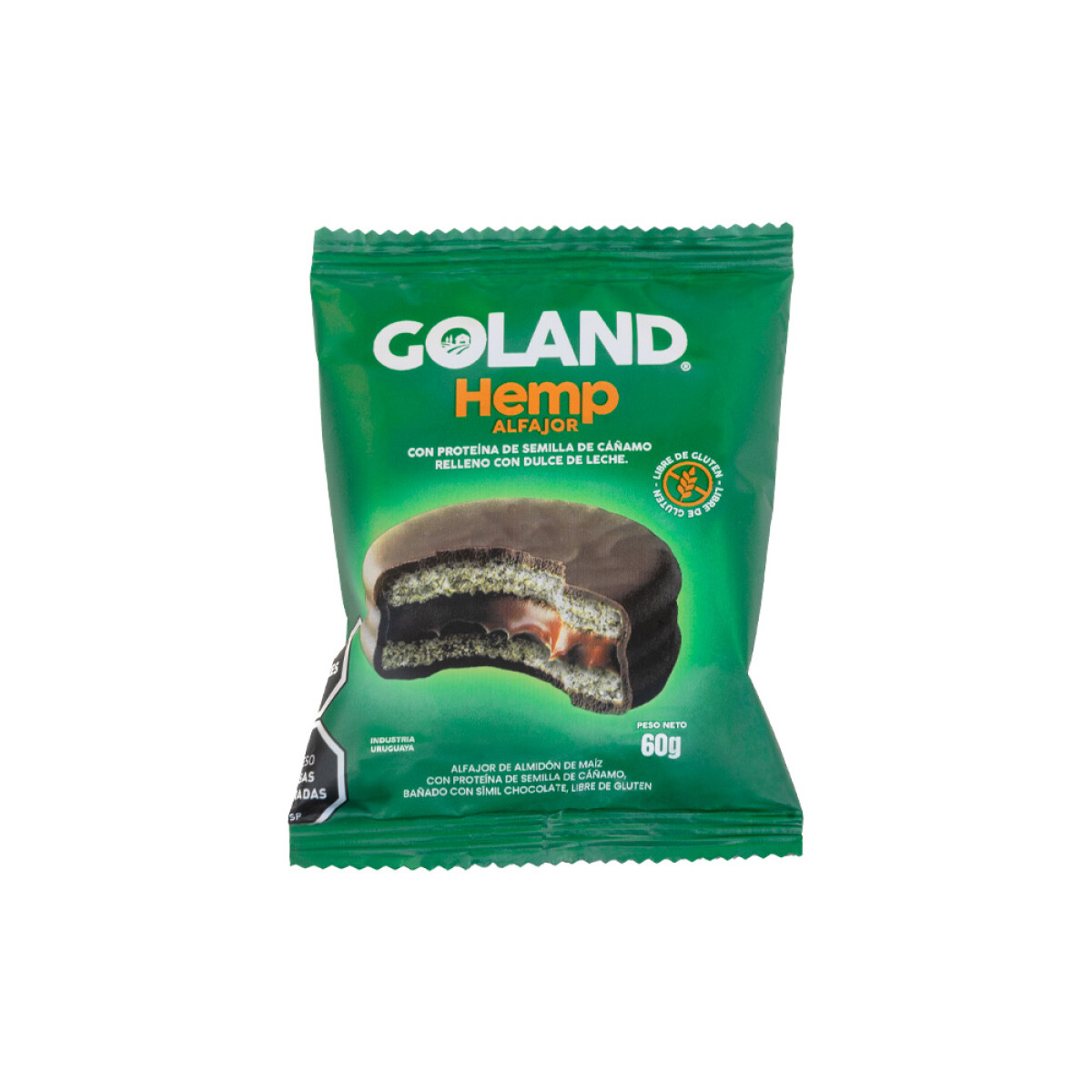 Alfajor con proteina de cañamo Goland 