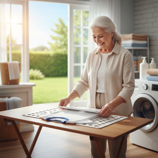 Tabla Plegable Para Doblar Ropa Tamaño Grande 57cm x 77Cm Color Blanco