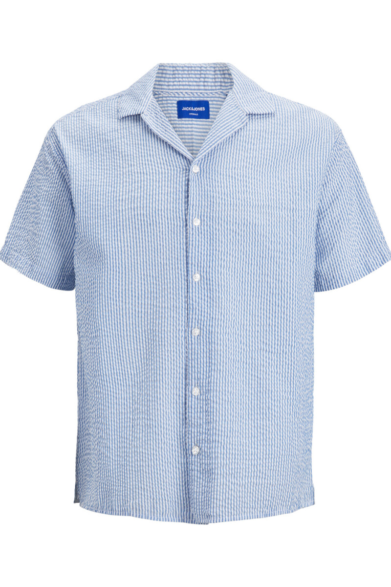 CAMISA CALEB SEERSUCKER Cashmere Blue