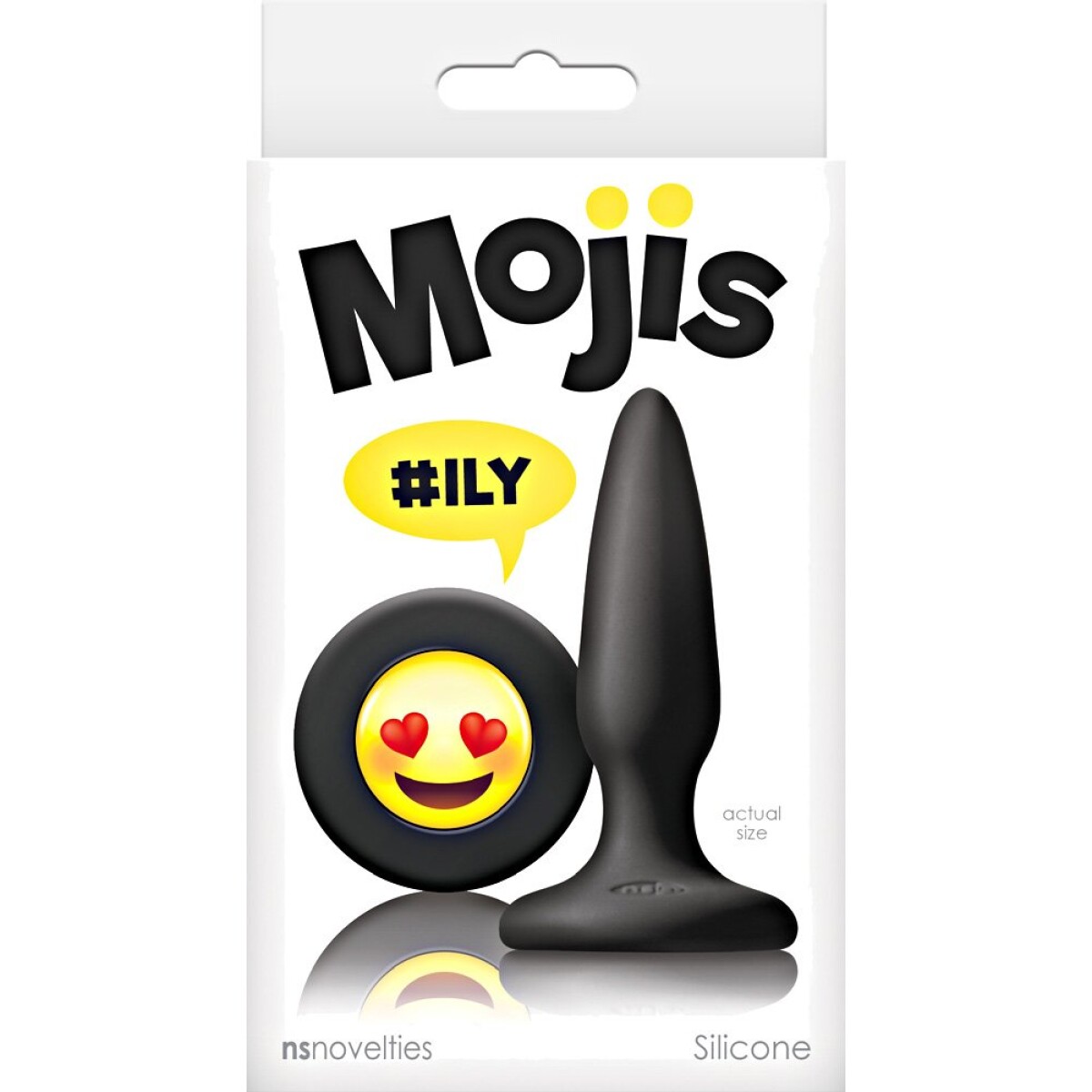 Plug Anal Mojis #ILY Silicona Negro 3.4" 