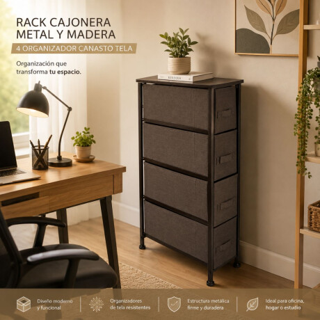 RACK CAJONERA DE METAL Y MADERA RACK CAJONERA DE METAL Y MADERA