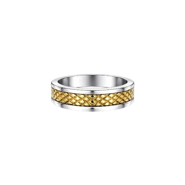 Anillo Labrado - Plata y Oro- Sin Piedra-AN5966 sinpiedra