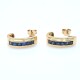 Caravanas en oro 18k amarillo y zafiros Caravanas en oro 18k amarillo y zafiros