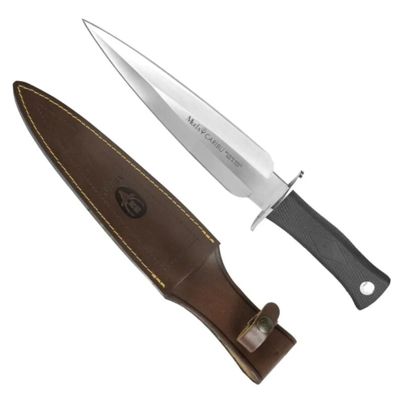 Cuchillo Muela Caribu Doble Filo Mango De Goma Acero Inoxidable Cuchillo Muela Caribu Doble Filo Mango De Goma Acero Inoxidable