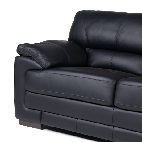 Sofá Oxford - Cuero Básico - 2 cuerpos Negro - (Preventa)