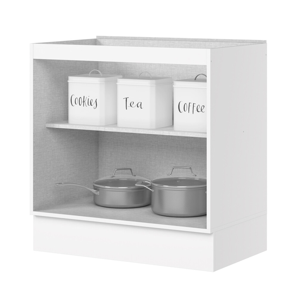 BAJO MESADA ARMARIO 2 PUERTAS - LÍNEA AMERICANA BLANCO