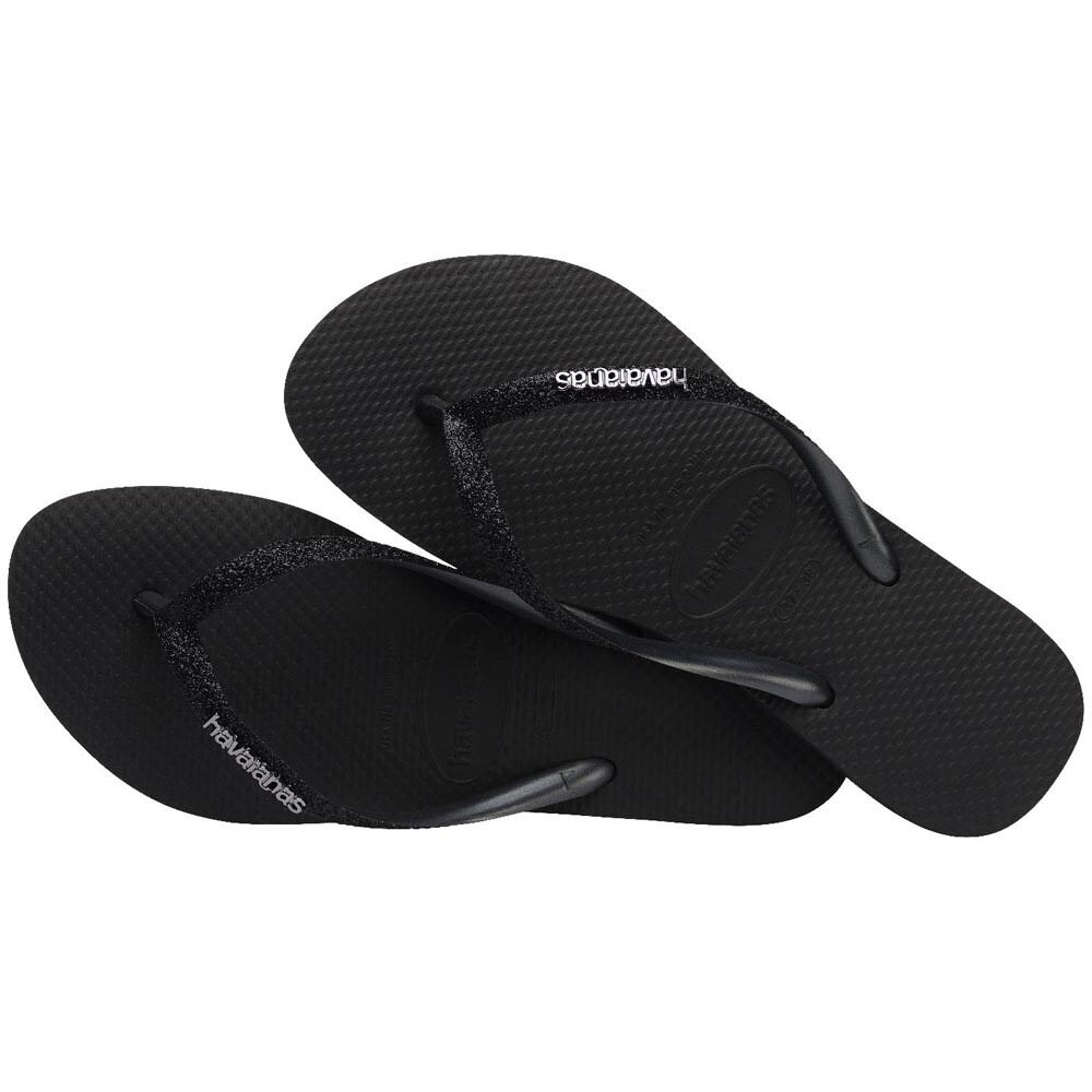 Sandalias Havaianas Slim Glitter Ii Mujer Negro/Negro
