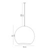 COLGANTE BALL35 E27 BLANCO CON CABLE COBRE D35CM COLGANTE BALL35 E27 BLANCO CON CABLE COBRE D35CM