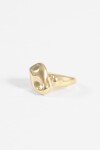 Anillo texture acero dorado