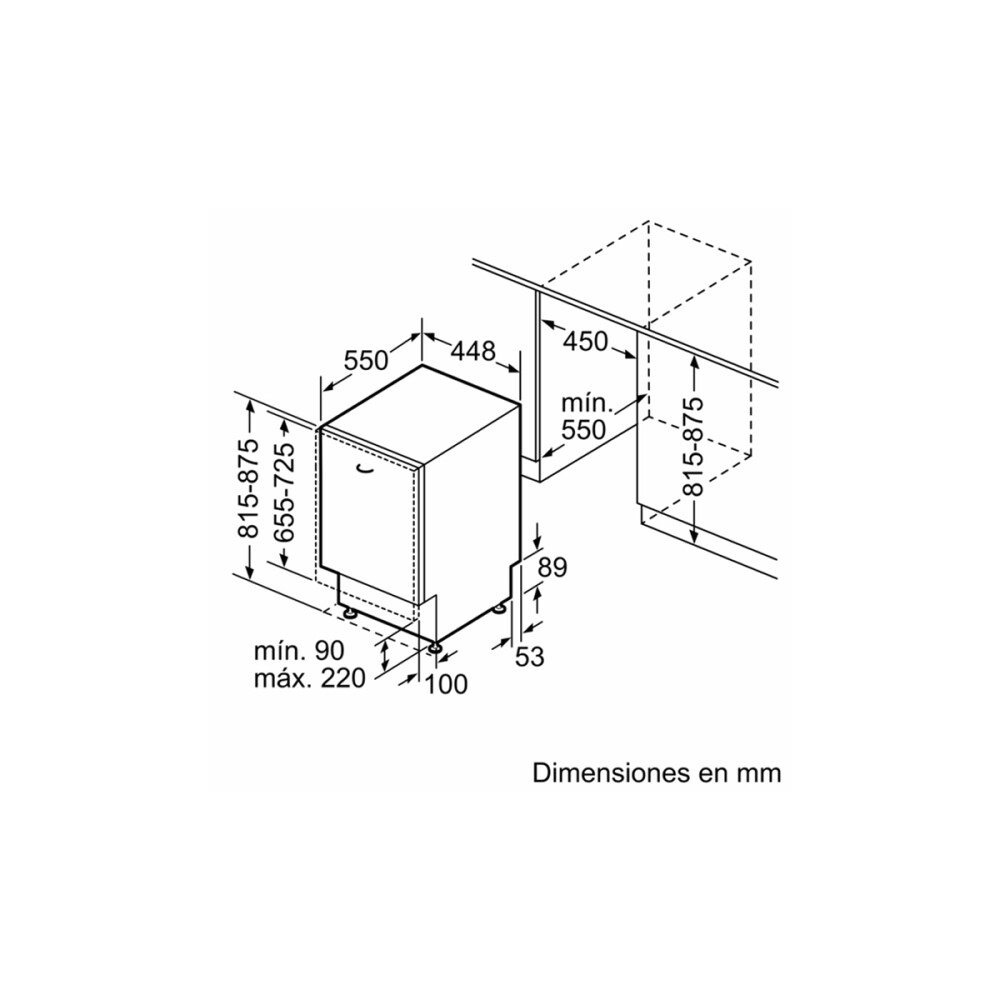 Lavavajillas integrable Bosch SPV4EMX17E 10 servicios Lavavajillas integrable Bosch SPV4EMX17E 10 servicios