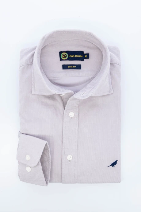 Camisa corduroy Slim Beige