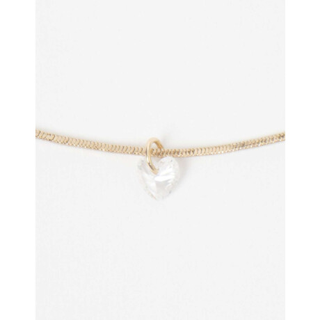 Set De Collar Y Aros Con Cubic Zirconia Dorado