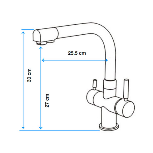 MONOCOMANDO DE COCINA CROMADO DE MESADA PARA INSTALAR CON FILTRO DE AGUA 000