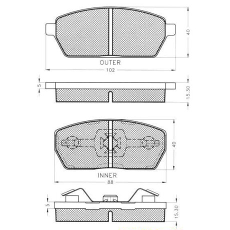 PASTILLAS DE FRENO SUBARU VIVIO 660 EFFA CARGO 1.0 IDEAL DURBLOC PASTILLAS DE FRENO SUBARU VIVIO 660 EFFA CARGO 1.0 IDEAL DURBLOC