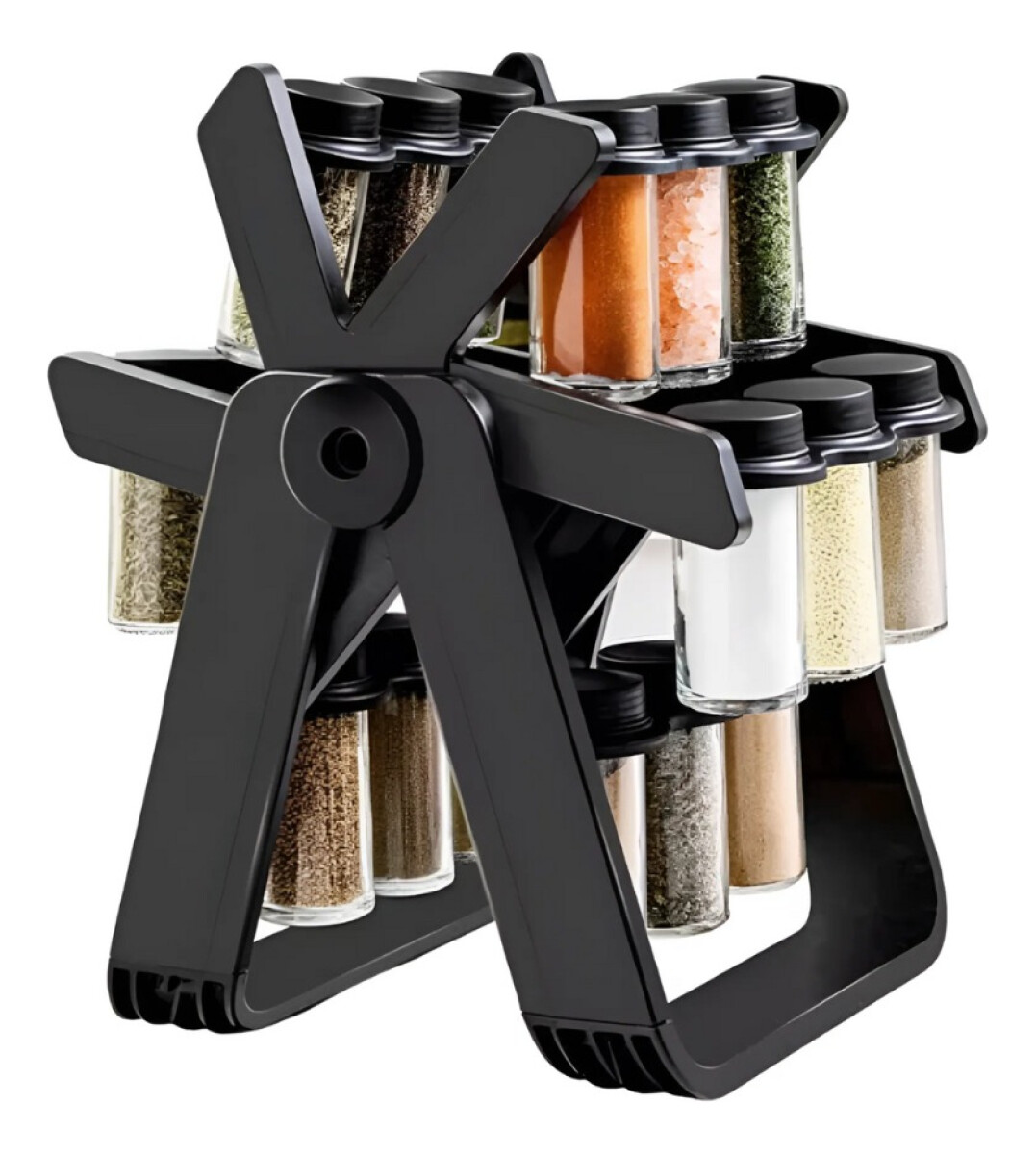 Especiero Condimento Giratorio 360 Capacidad 18 Piezas 