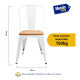 Silla Tolix Reforzada Madera Interior/exterior Metalica Gris