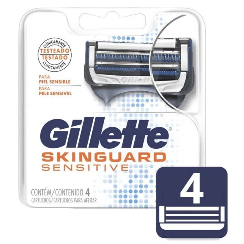 Cartuchos para Afeitar Gillette SkinGuard Sensitive Repuesto X4
