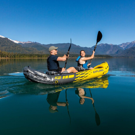 Kayak Intex Bote Inflable 2 Personas + Remo +inflador Kayak Intex Bote Inflable 2 Personas + Remo +inflador