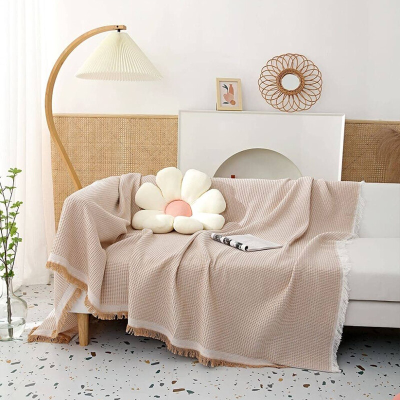Manta para Sillon y Cama 230x250 cm beige
