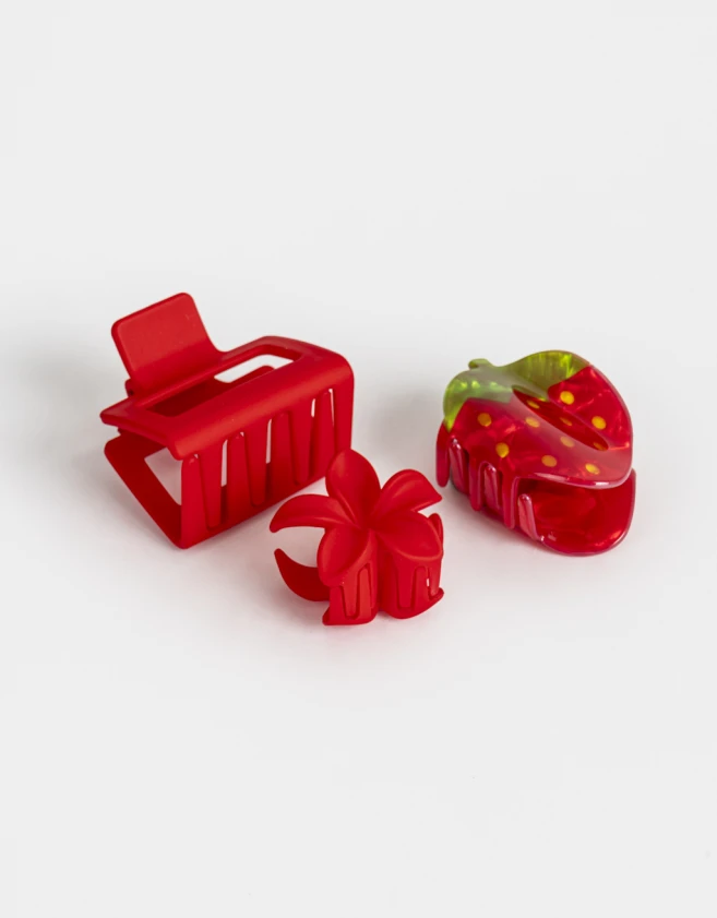 Broches Sets Frutas Set De Broches - Rojo Cereza