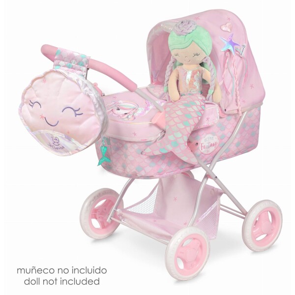 Coche Muñeca De Cuevas Bolso Almohada Plegable Ocean Fantasy Variante Color Rosa
