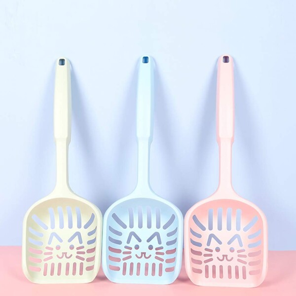 Pala Recogedora De Heces Levanta Desechos Arenero Gato Variante Color Rosado