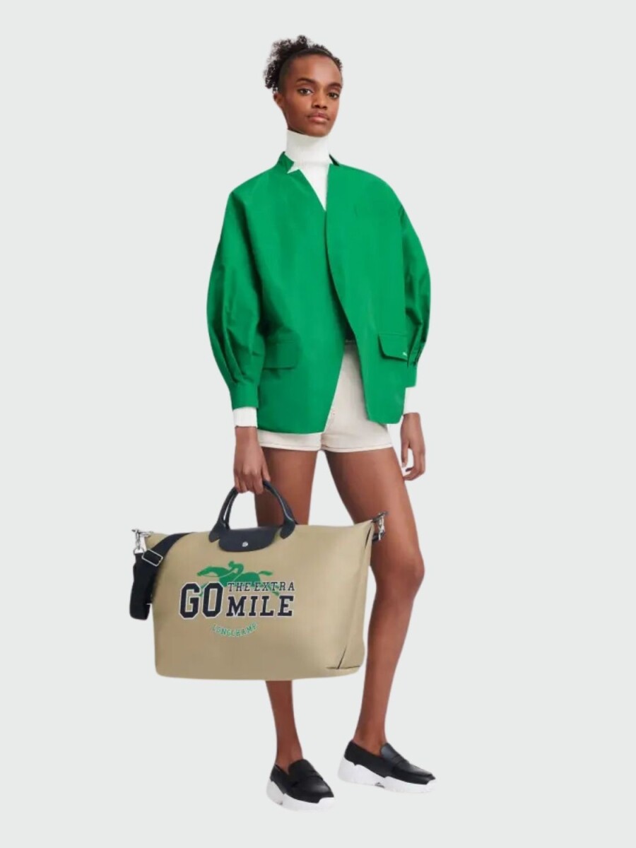 Longchamp- Bolso de viaje de gabardina de algodón, Le pl¡age - 0 