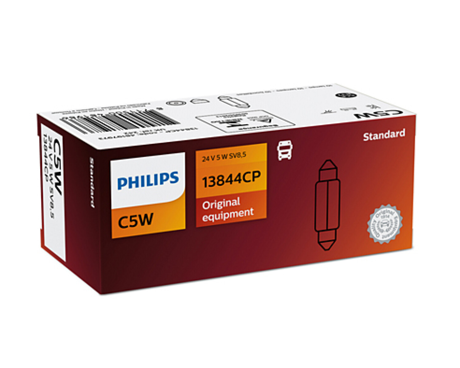 LAMPARA - TUBULAR 24V 5W 11X39 C5W PHILIPS 