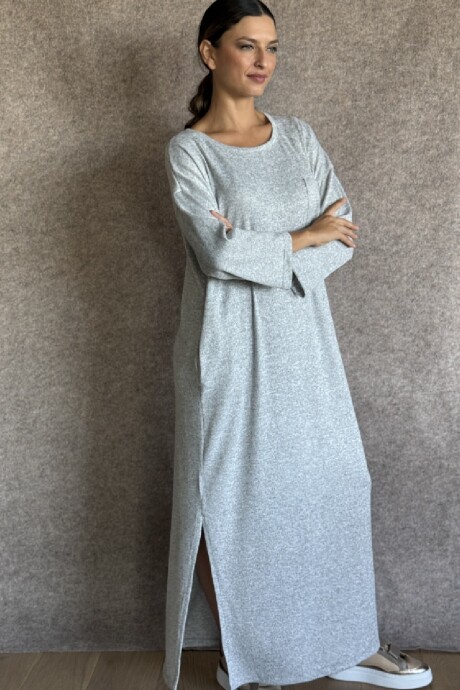 Vestido Jacinta Gris Melange